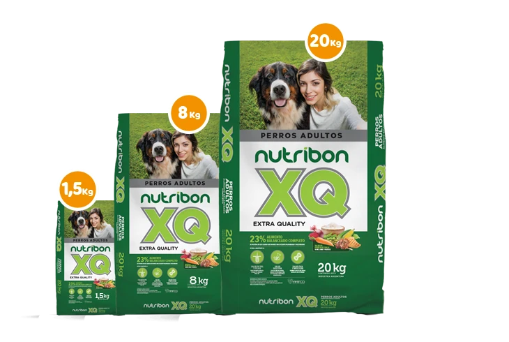 presentaciones bolsa de alimento para perros adultos nutribon xq