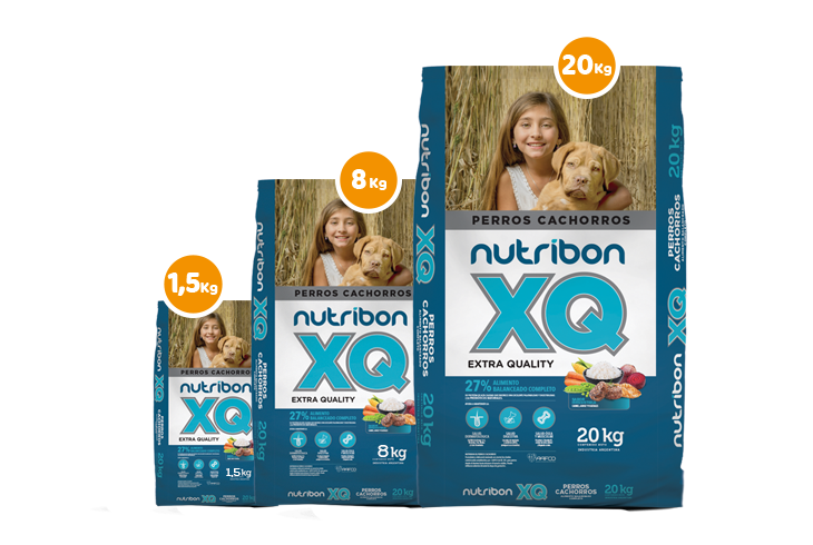 presentaciones bolsa de alimento para perros cachorros nutribon xq