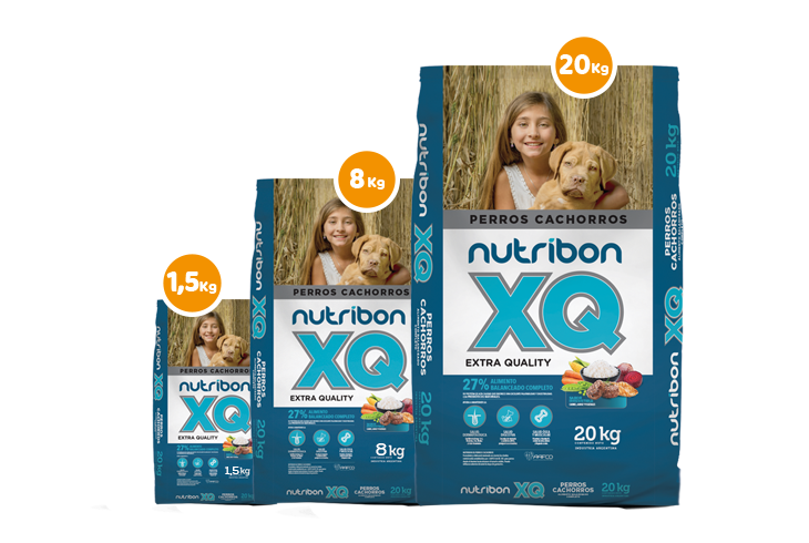 presentaciones bolsa de alimento para perros cachorros nutribon xq