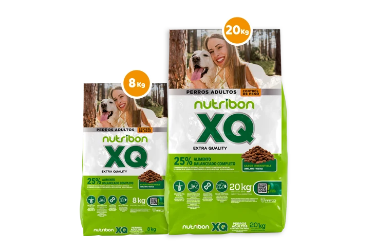 presentaciones bolsa de alimento para perros adultos control de peso nutribon xq