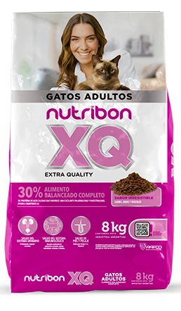bolsa de alimento para gatos adultos nutribon xq