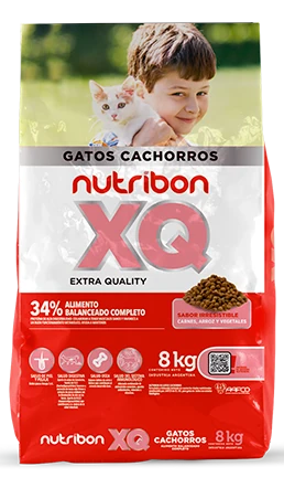 bolsa de alimento para gatos cachorros nutribon xq
